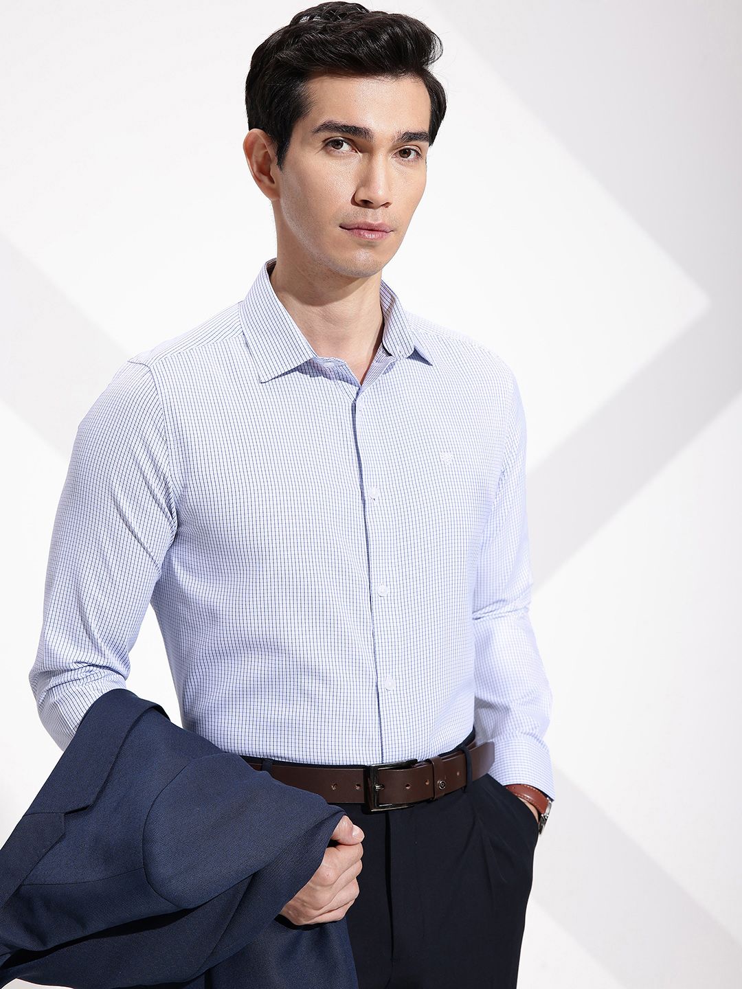 INVICTUS Micro Checked Urban Slim Fit Formal Shirt