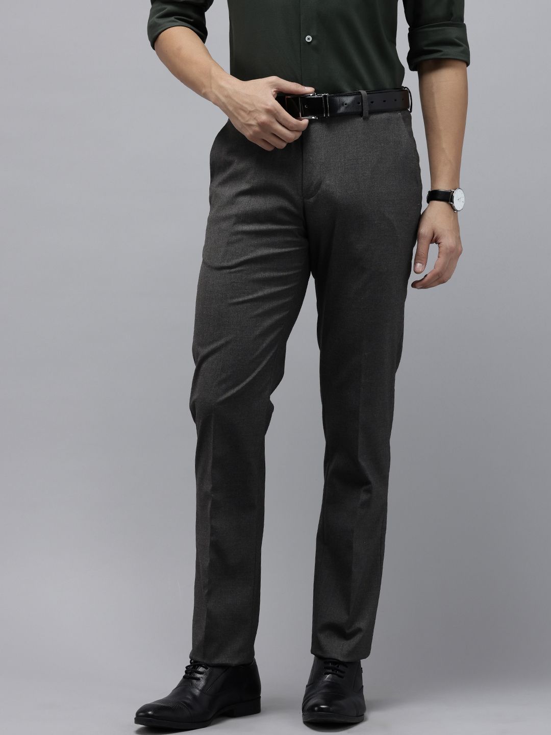 Arrow Men Hudson Tailored Fit Formal Trousers