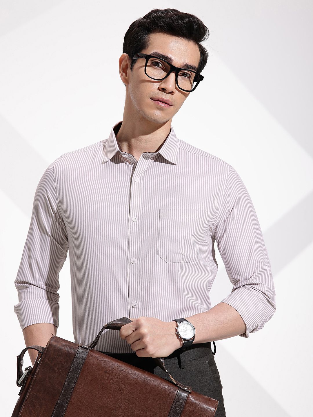 INVICTUS Urban Slim Fit Striped Formal Shirt