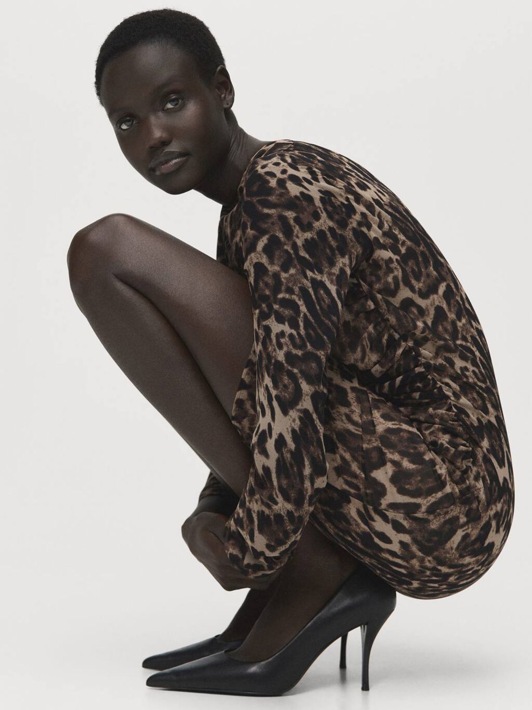 Animal Print A-Line Mini Dress