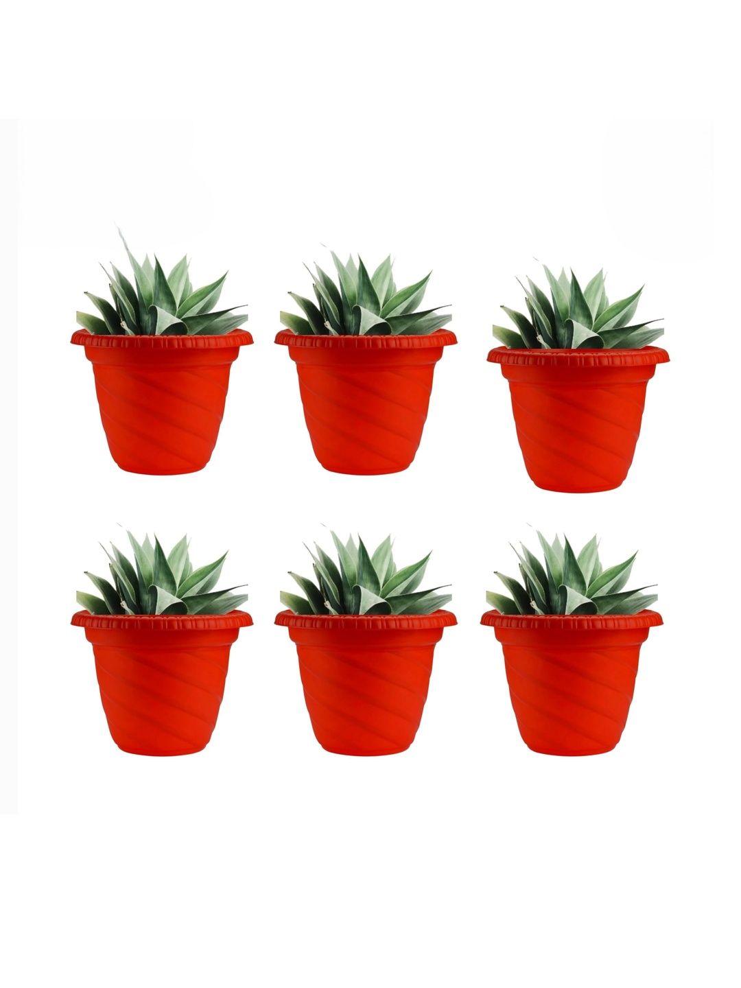 BLUEVISTA Twister 6Pcs Red Durable Gradening Flower Planters