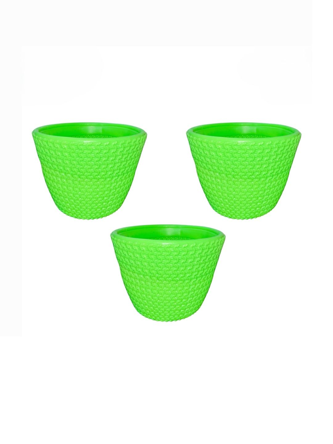 BLUEVISTA 3 Pcs Green Textured Reusable Bail Pots
