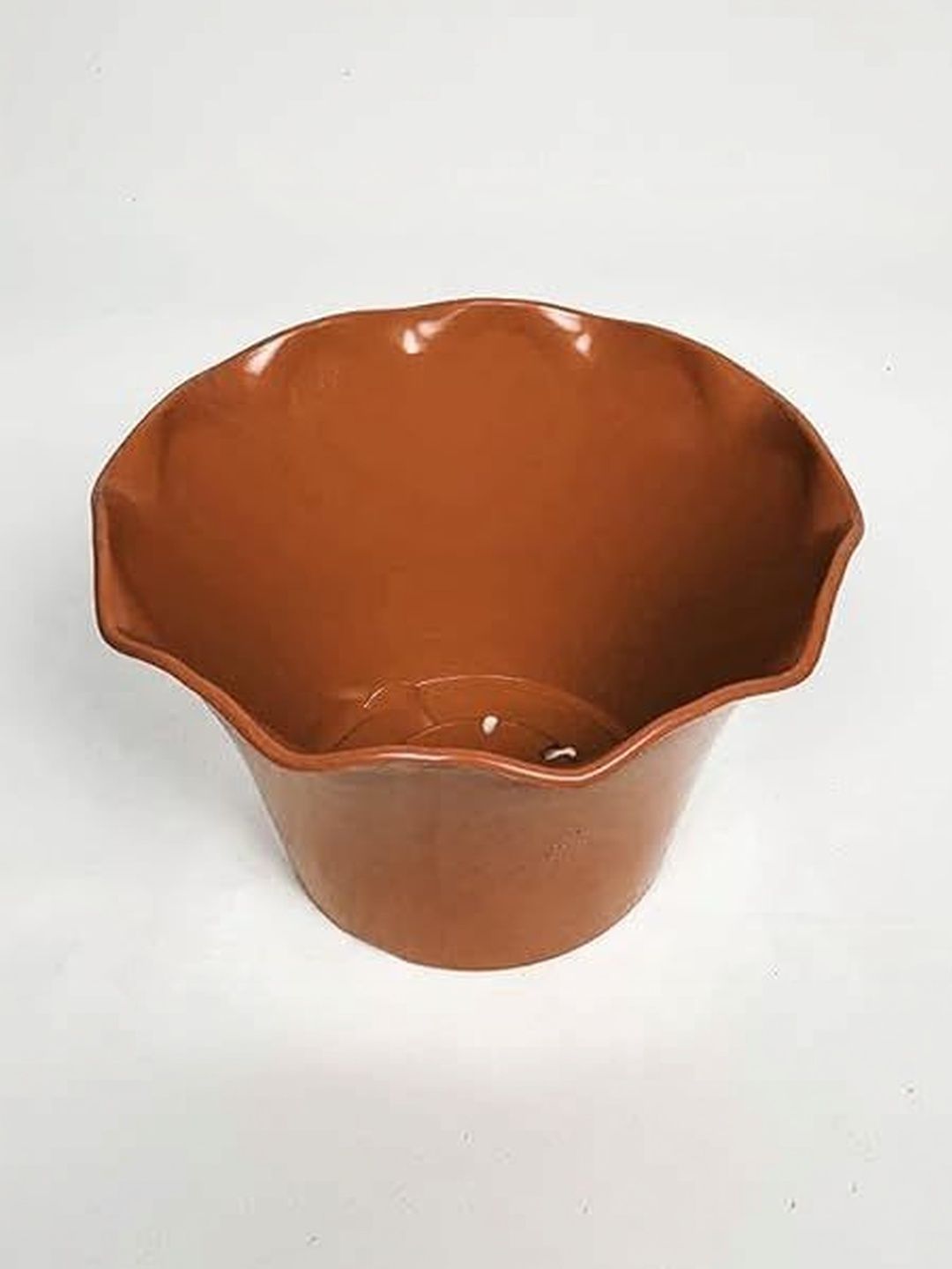 BLUEVISTA 8Pcs Brown Textured Ceramic Flower Planters