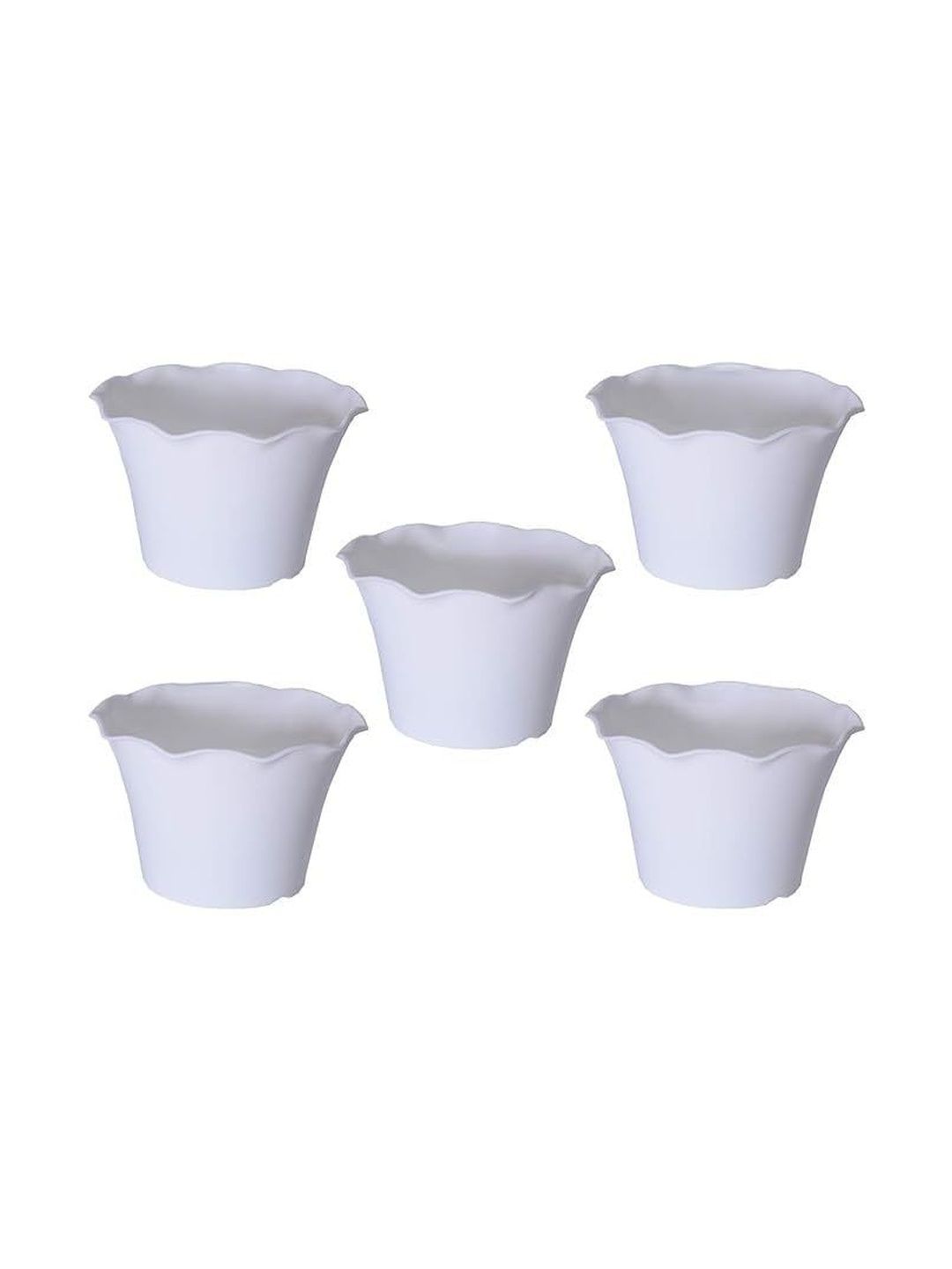 BLUEVISTA Star 5Pcs White Durable Table Top Gardening Planters