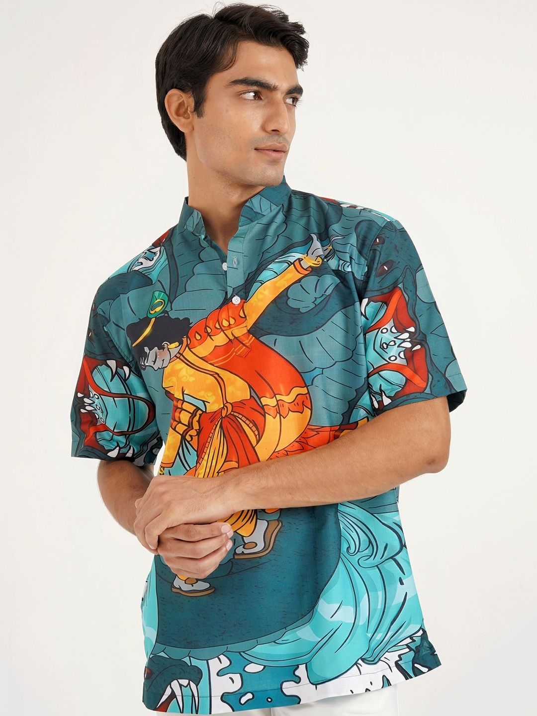Clazzey Men Quirky Printed Kurta