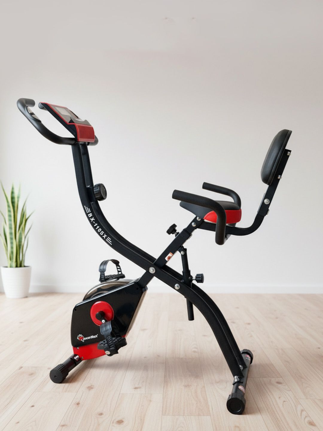 PowerMax Fitness PowerMax Fitness BX-110SX Foldable Magnetic Exercise Bike For Home Gym