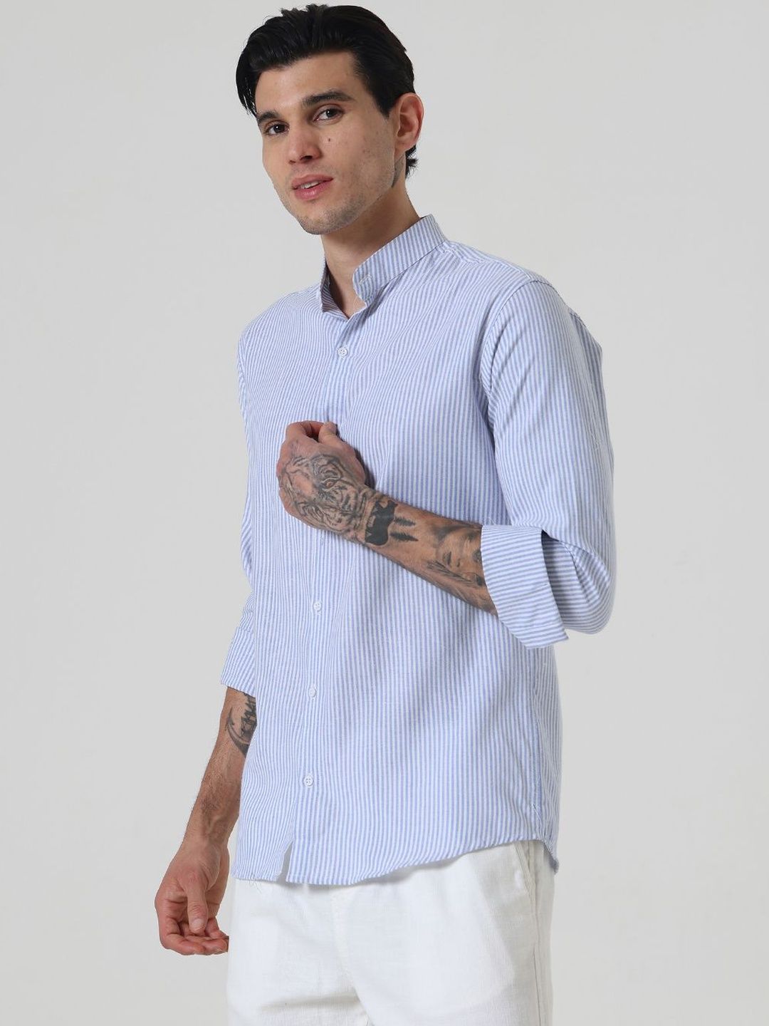 HERE&NOW Men Classic Striped Casual Shirt