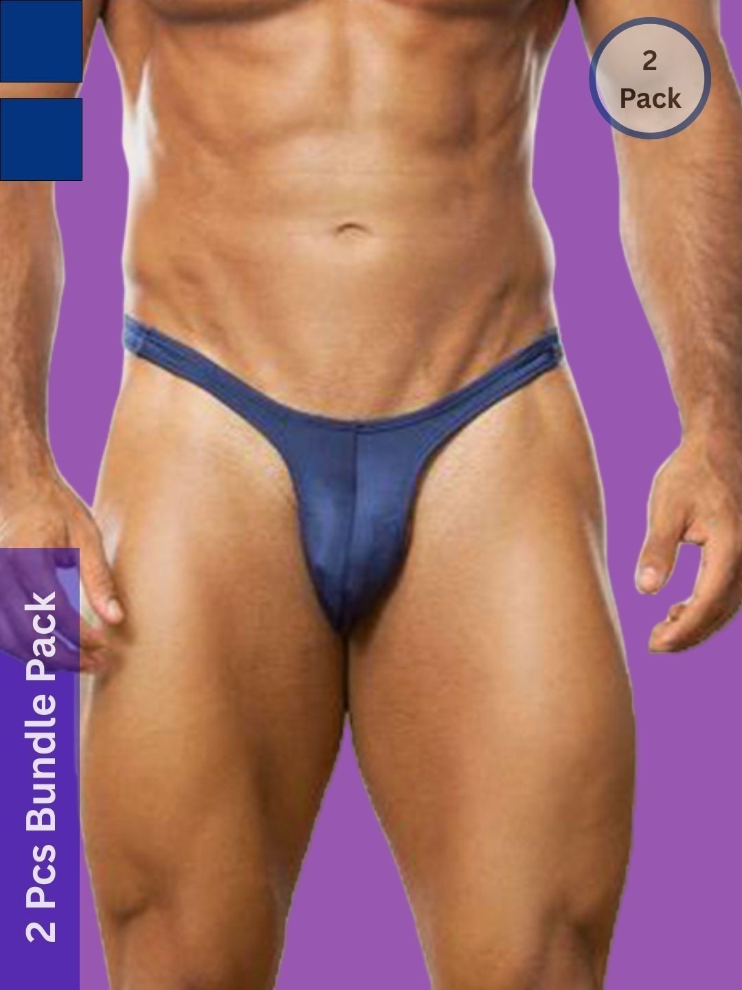 MYZA Pack of 2  Mid-Rise Thongs Briefs