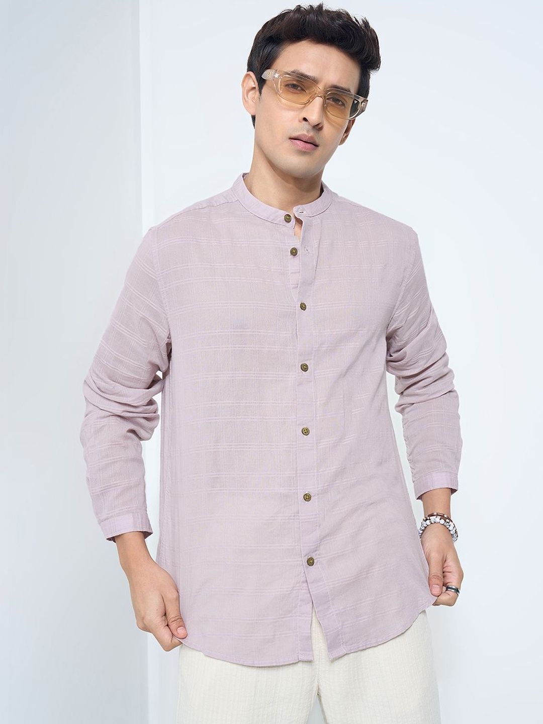 7 Alt by Pantaloons Men Checked Casual Shirt