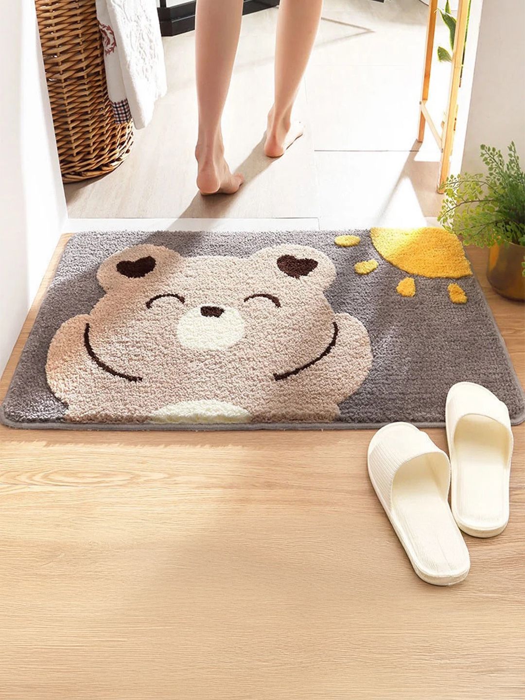 Homio Grey Self-Designed Anti-Skid Doormat