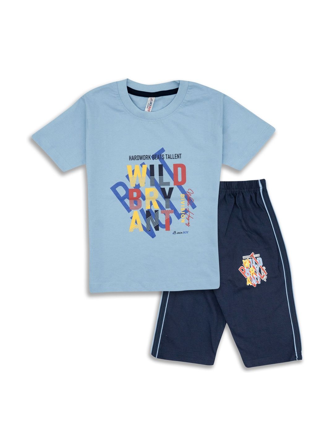 JACKBOY Unisex Kids Printed T-shirt with Shorts