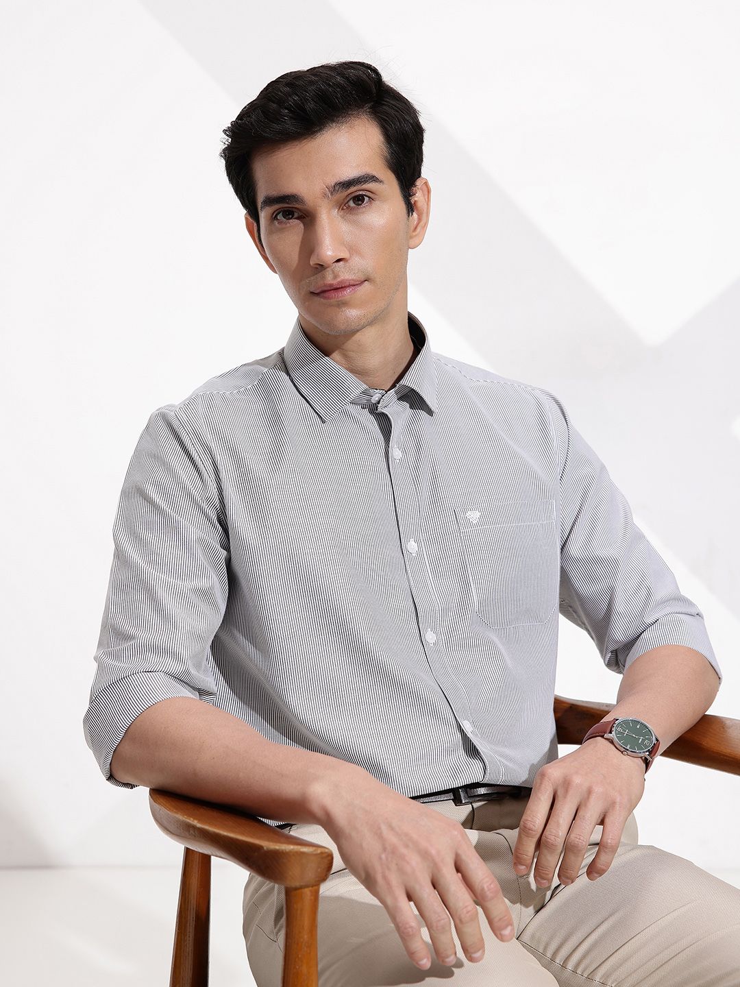 INVICTUS Urban Slim Fit Striped Formal Shirt
