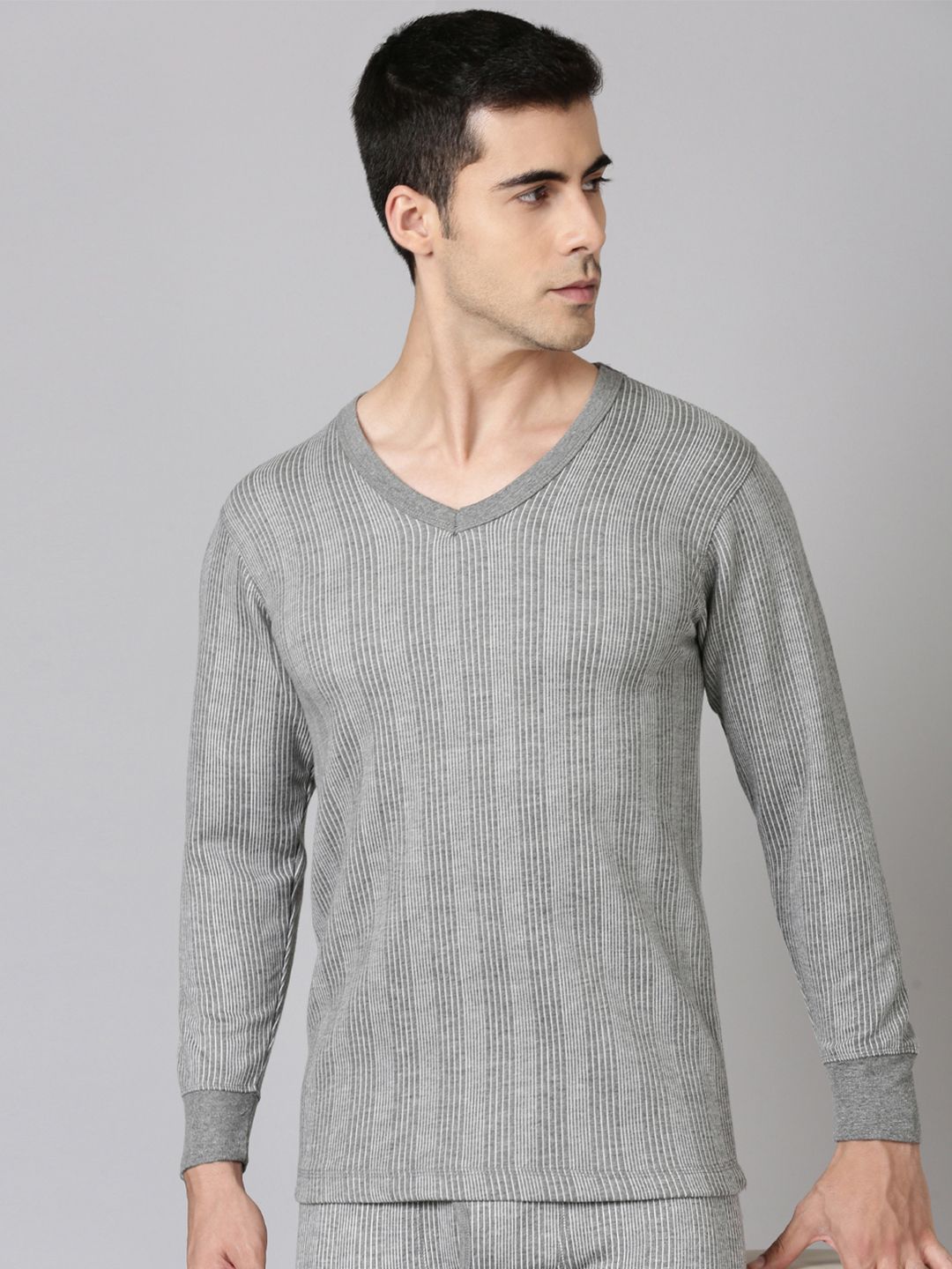 DIXCY SCOTT Originals V-Neck 4-Way Stretch Ribbed Thermal Tops