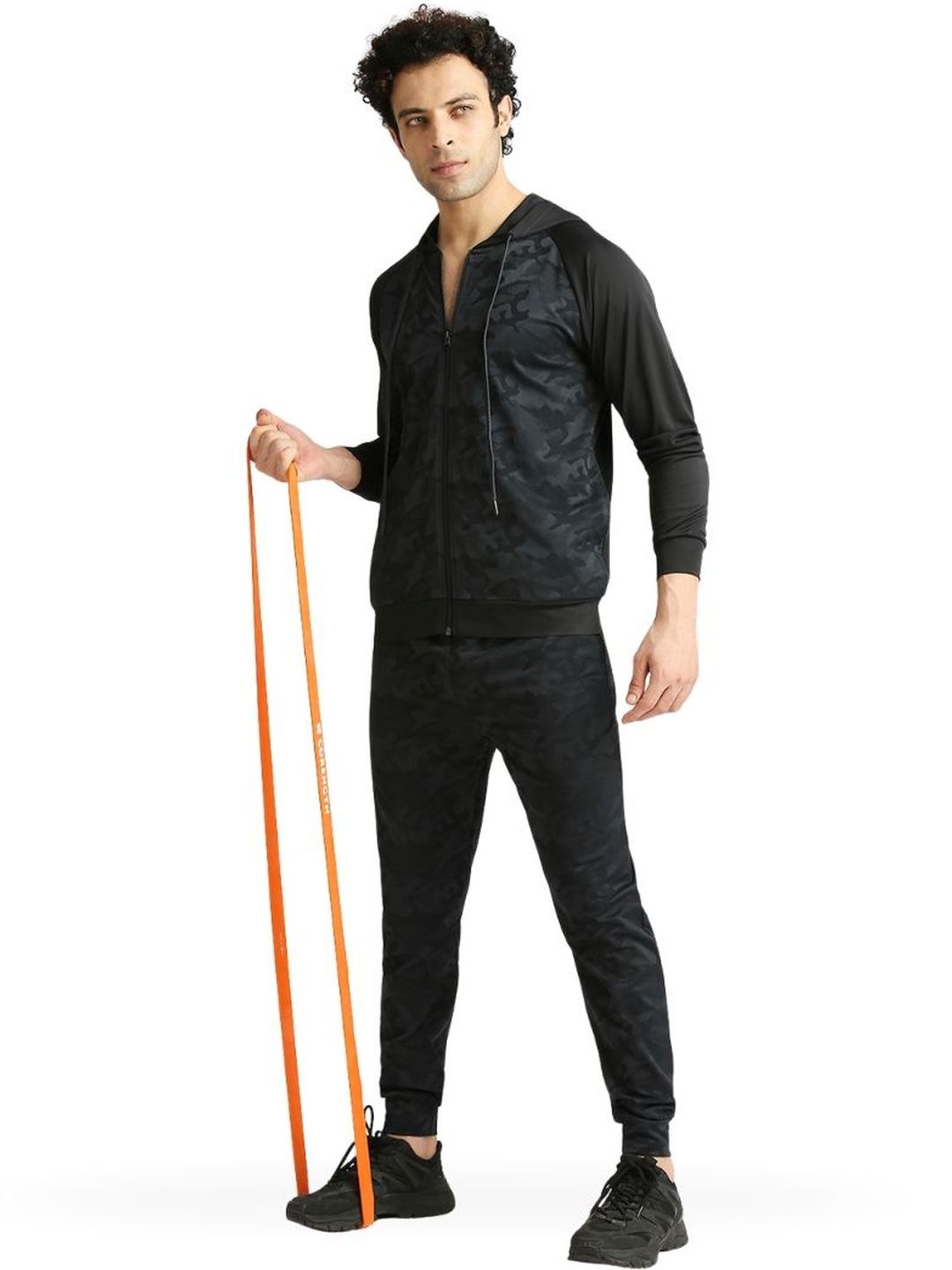 playR Camouflage Printed Hooded Crew Tracksuit