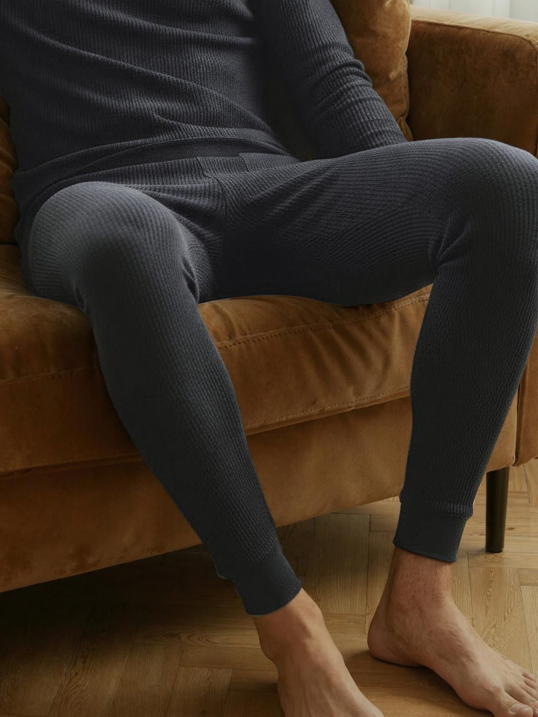 DAMENSCH Men Ribbed Mid-Rise Thermal Bottoms