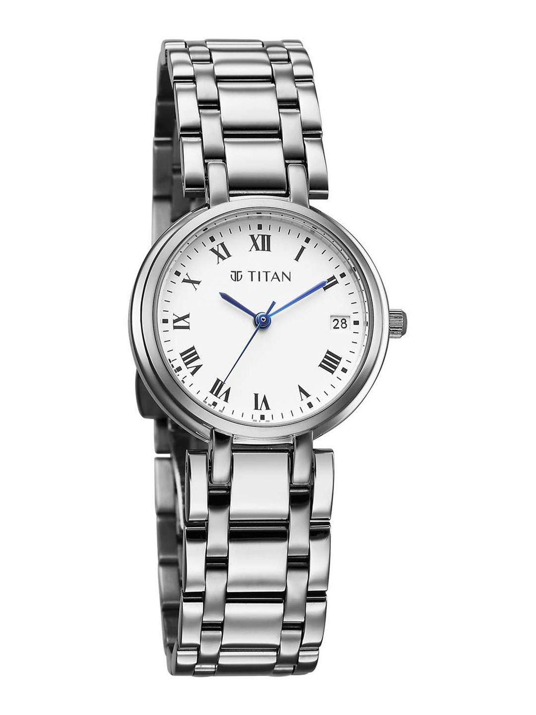Dial & Stainless Steel Bracelet Style Straps Analogue Date Aperture Watch 95370SM01