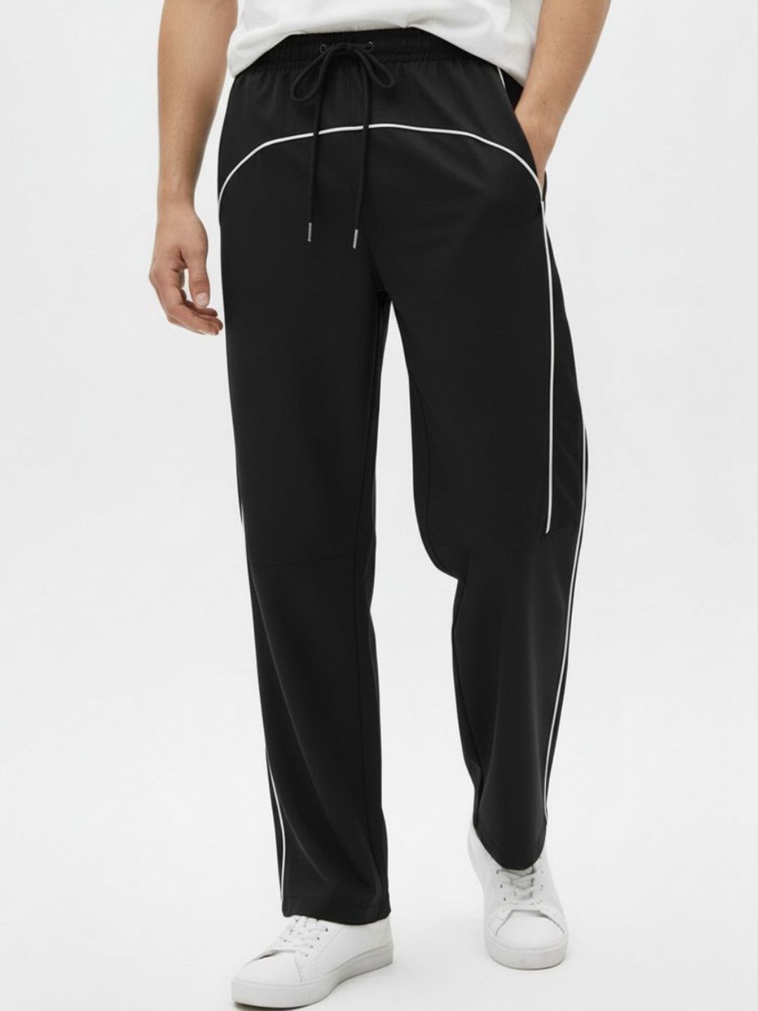 glitchez glitchez Men High-Rise Track Pants