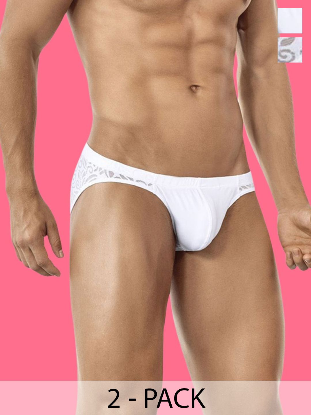 LoveAasan 2 Pcs Semi Sheer Bikini Brief