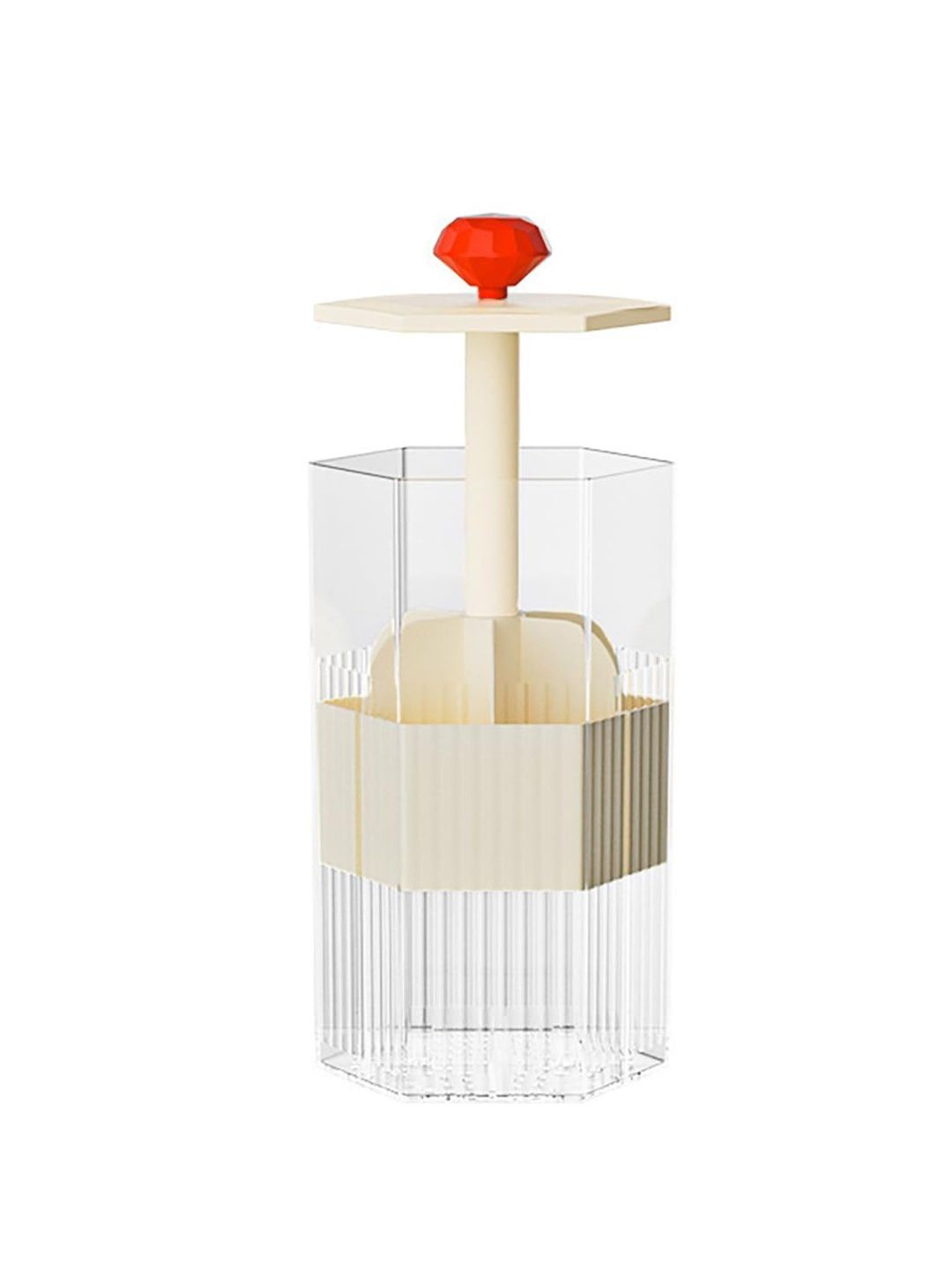 HOUSE OF QUIRK Beige Plastic Makeup Organiser