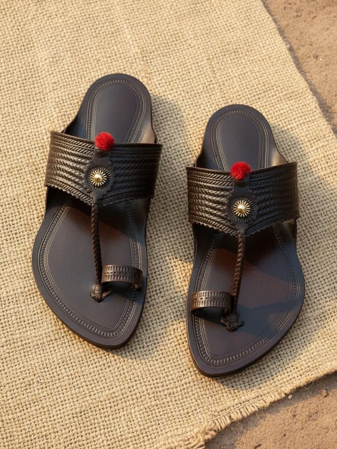 ROYAL KHWAAB Men Ethnic Leather Fashion Sandals