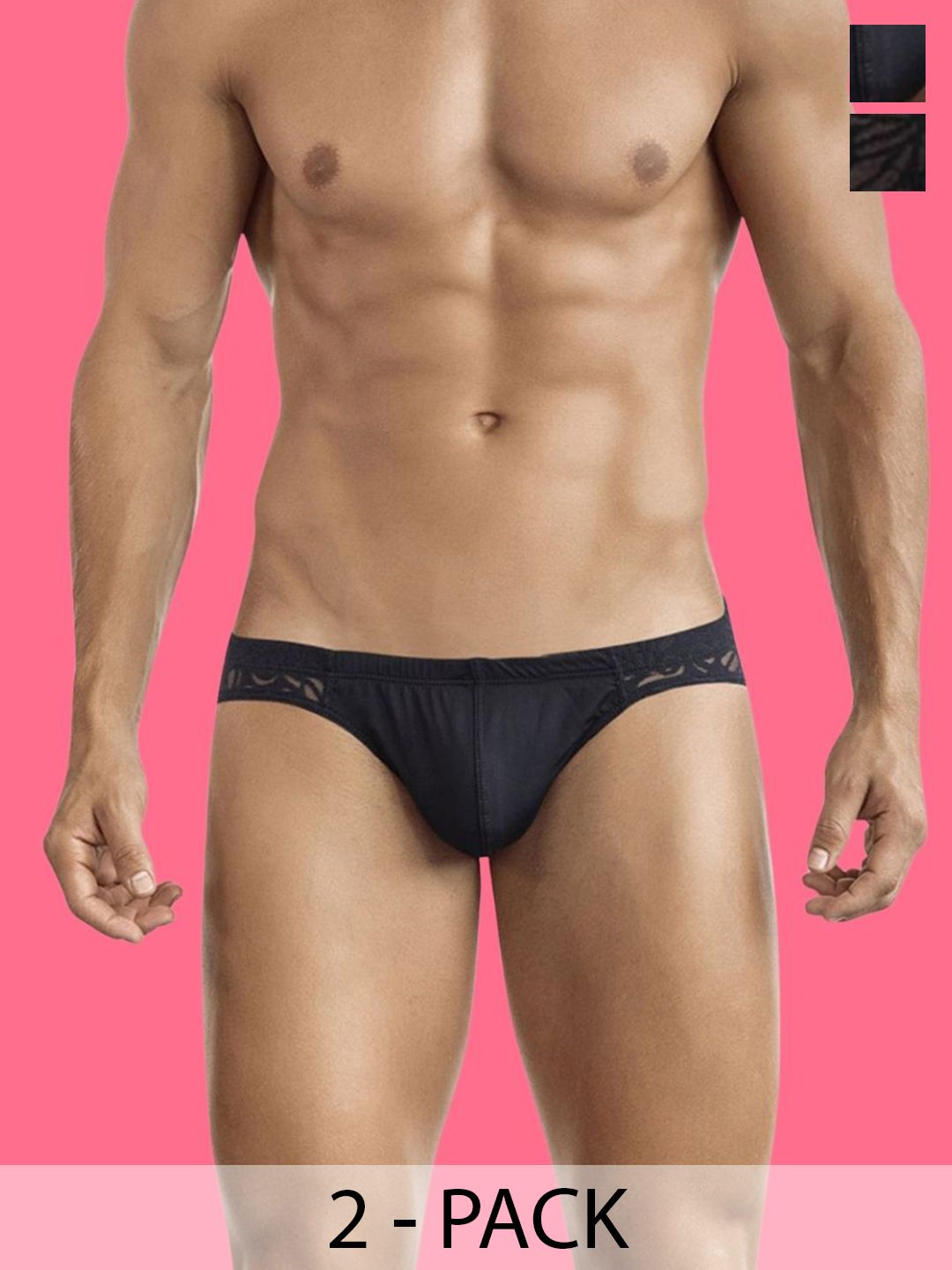 LoveAasan 2 Pcs Semi Sheer Bikini Brief
