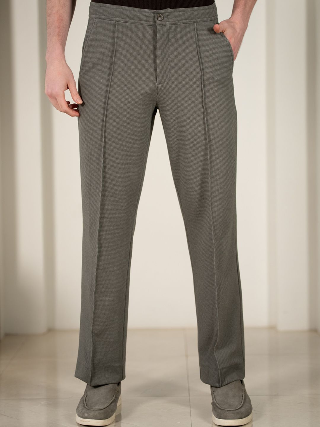 Buy The Pant Project Men Tofu Beige Korean Relaxed-Fit Knitted