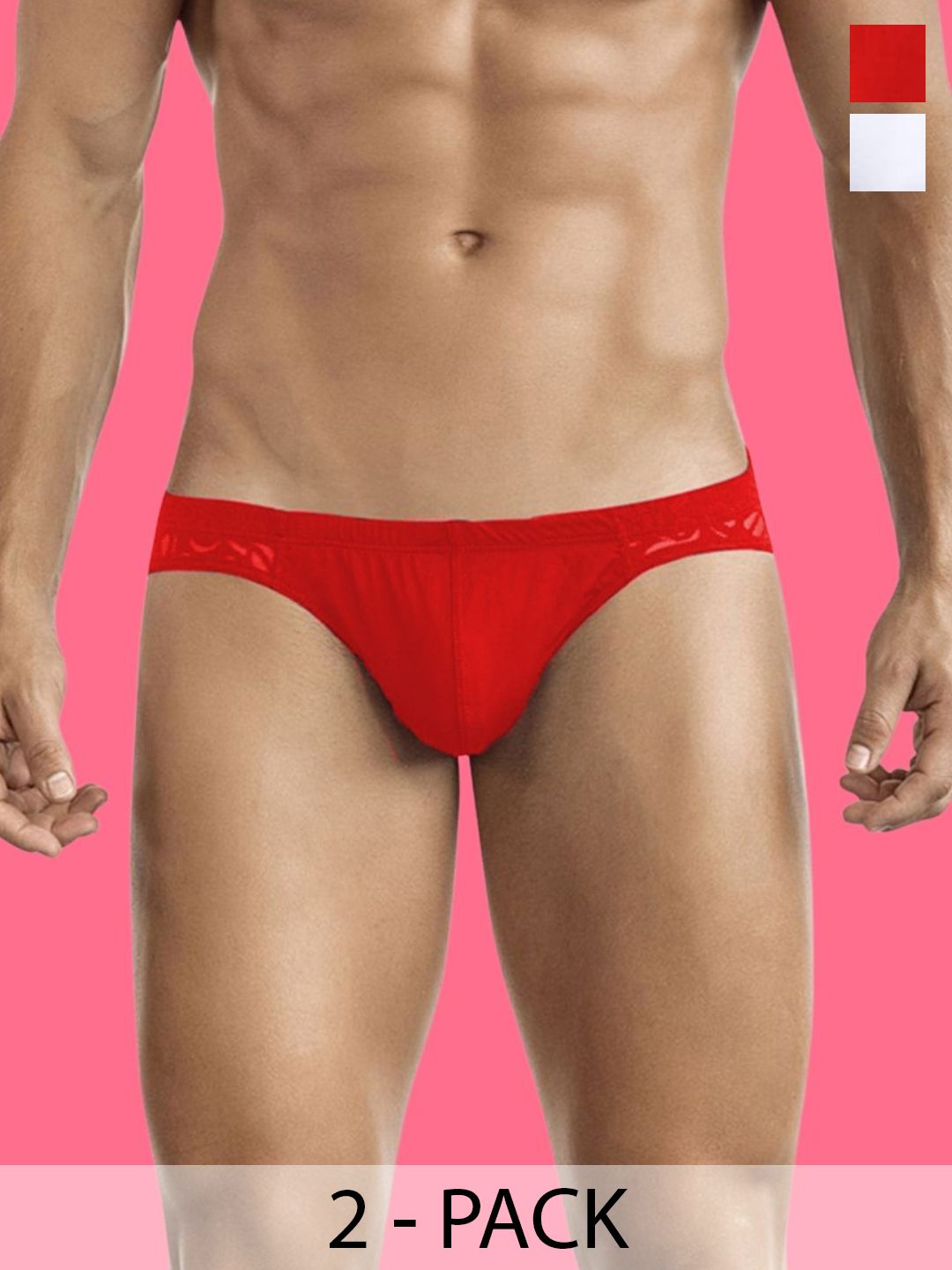 LoveAasan 2 Pcs Semi Sheer Bikini Brief