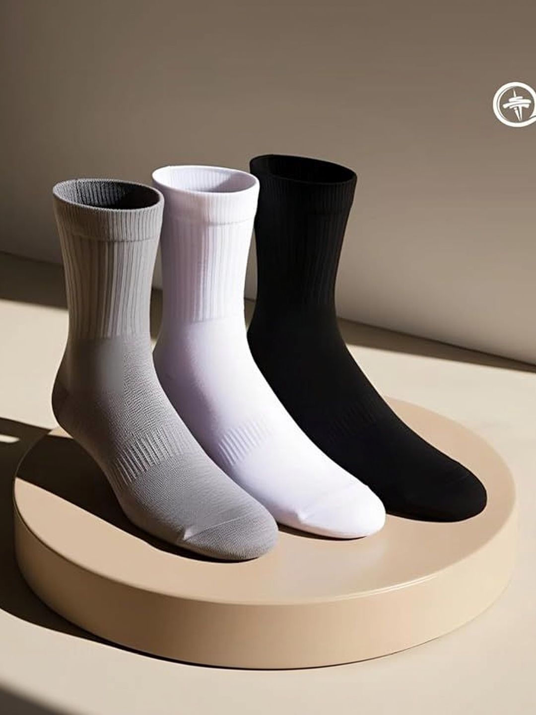 INDIAN THREADS Men Pack Of 3 Pure Cotton Calf-Length Socks