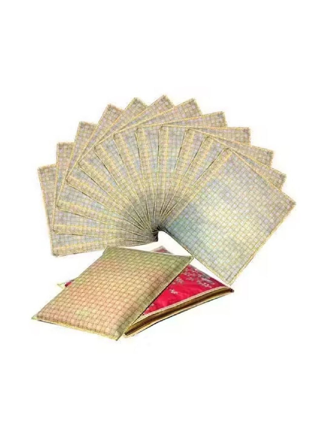 KESARI COLLECTION 12 Pieces Solid Zipper Storage Saree Cover