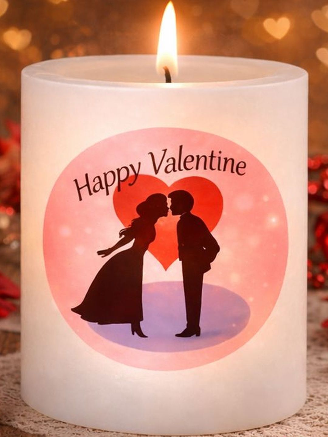 EarthCraft White & White 1 pieces Pillar Candle