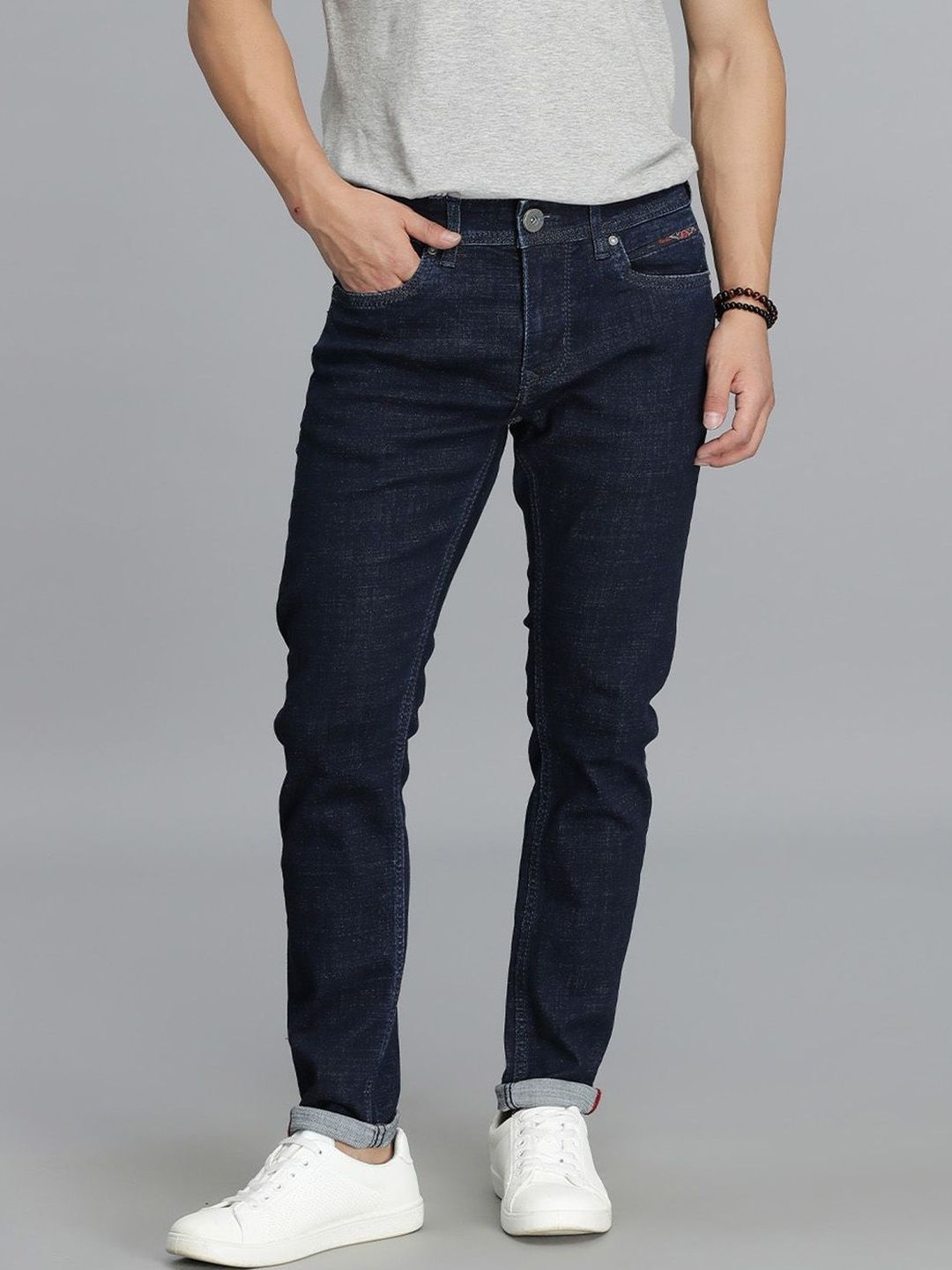 Rookies Men Skinny Fit Low-Rise Stretchable Jeans