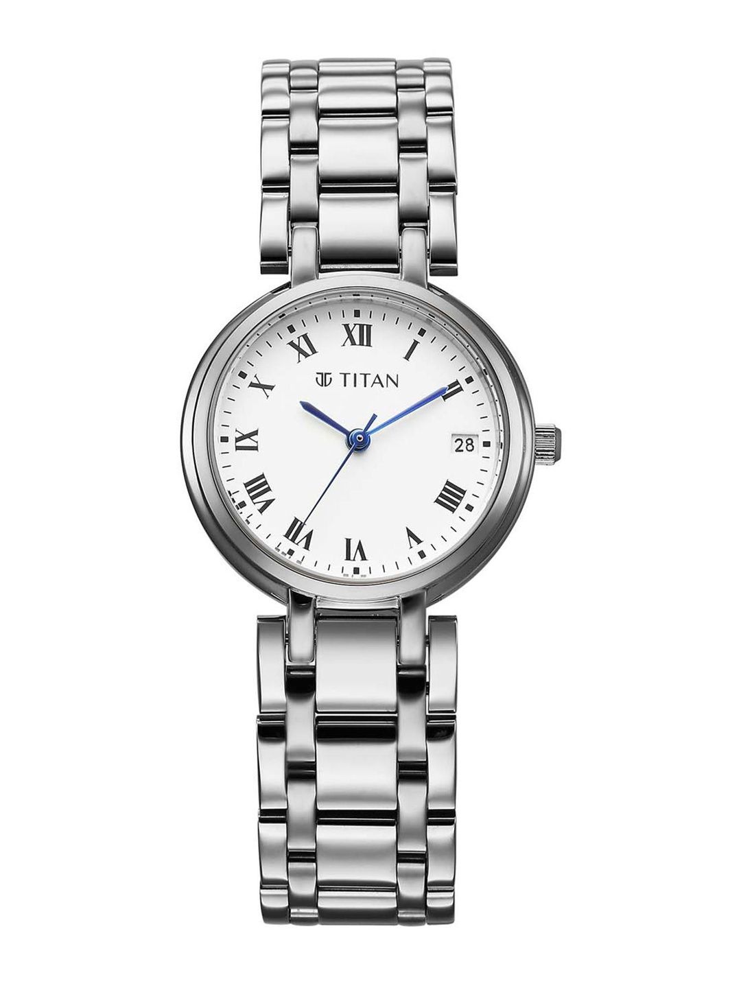 Dial & Stainless Steel Bracelet Style Straps Analogue Date Aperture Watch 95370SM01