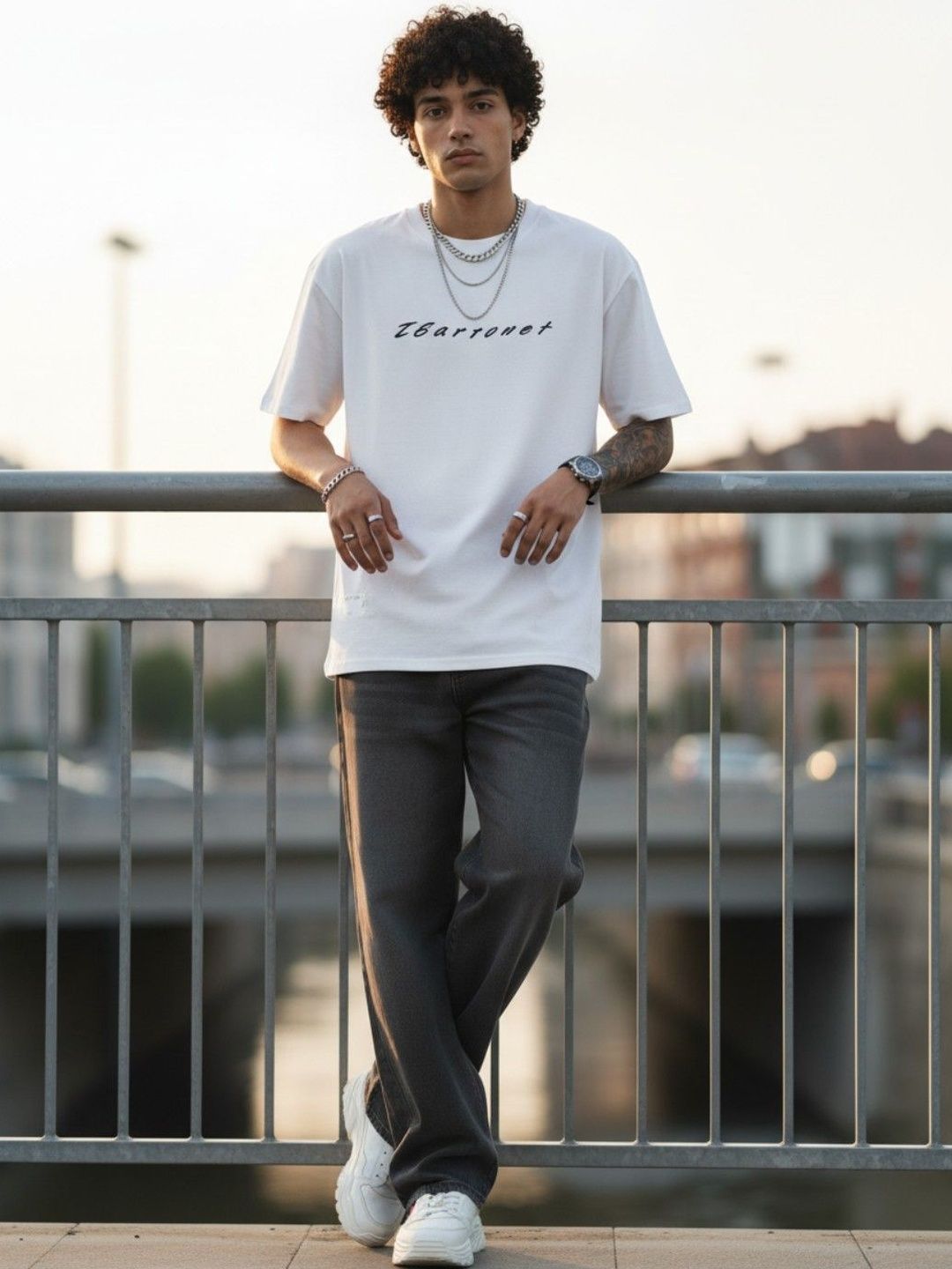 glitchez Men Relaxed Fit High-Rise Light Fade Jeans