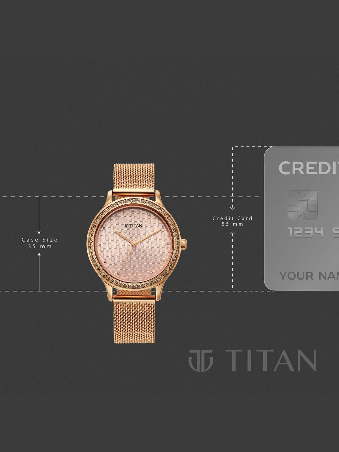 Brass Dial & Stainless Steel Straps Analogue Watch 2634WM06