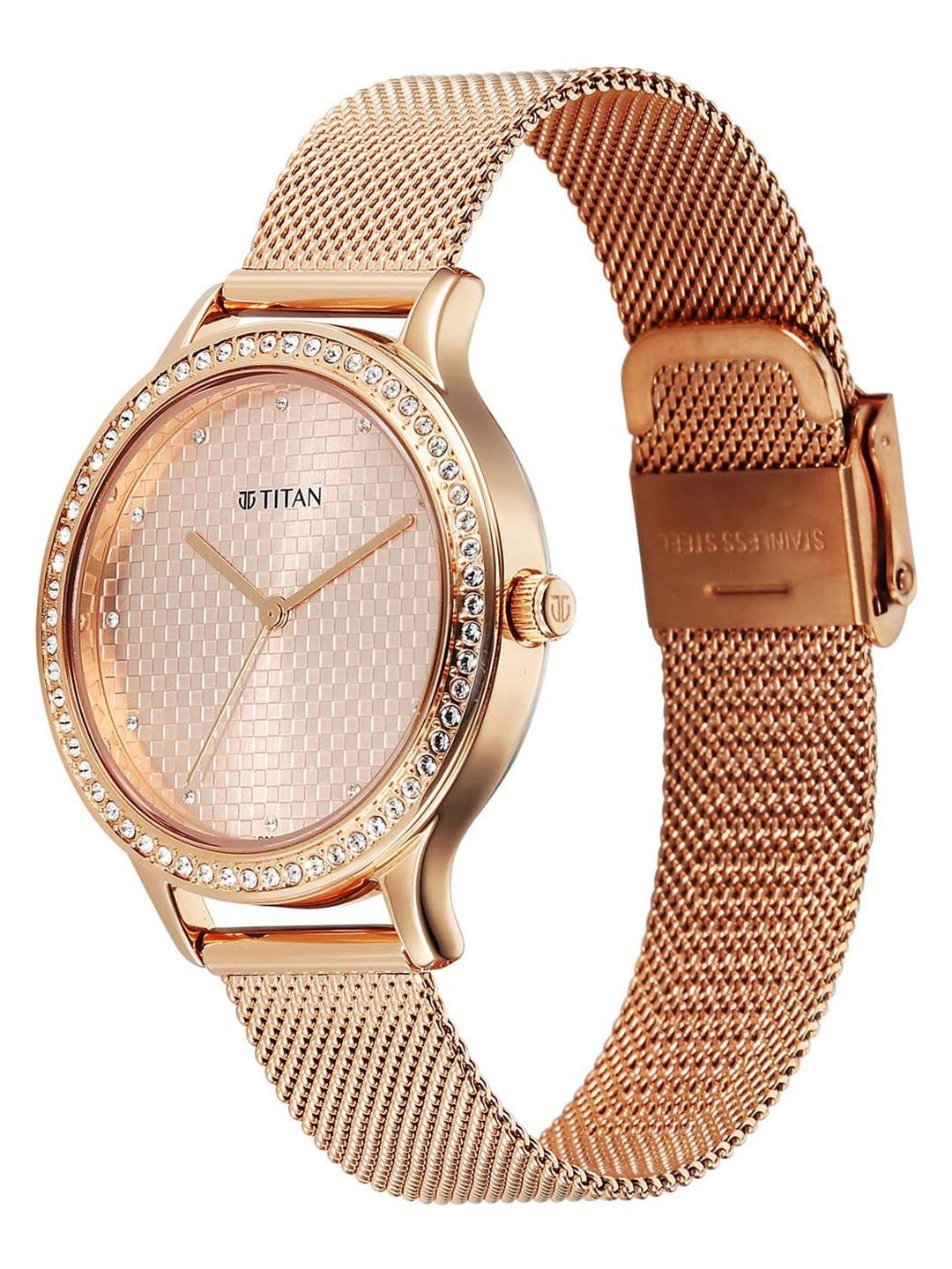 Brass Dial & Stainless Steel Straps Analogue Watch 2634WM06