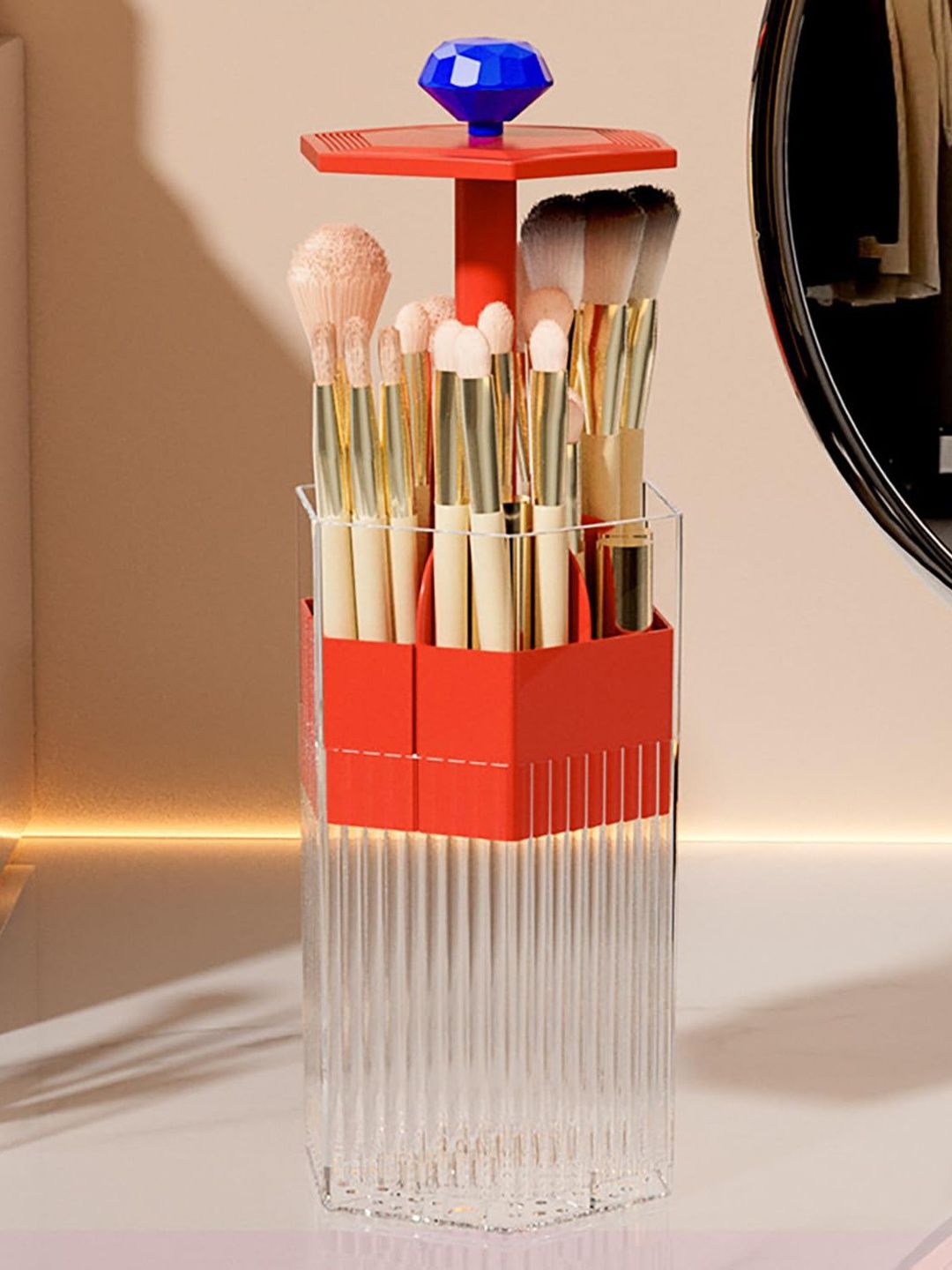 HOUSE OF QUIRK Red Set of 1 Regular Makeup Organiser Organisers