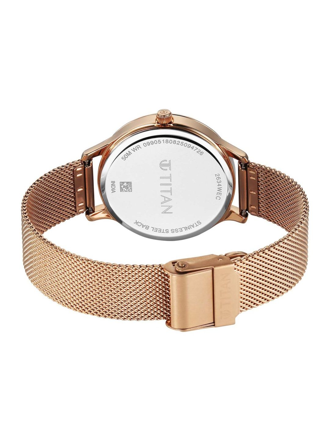 Brass Dial & Stainless Steel Straps Analogue Watch 2634WM06