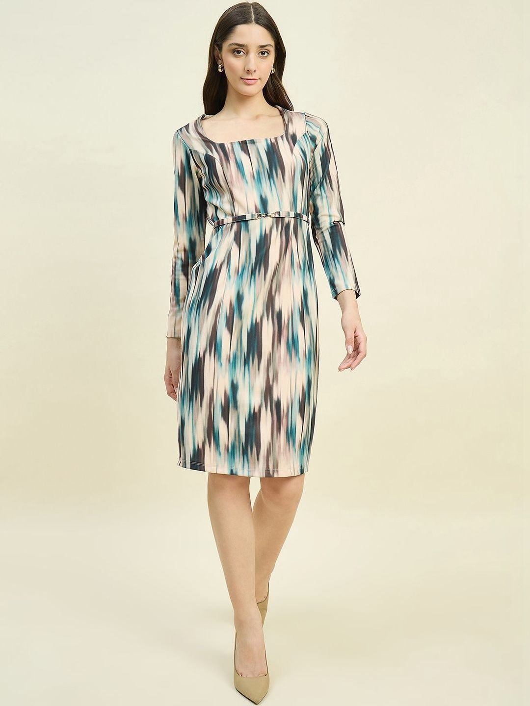 Madame Madame Print Sheath Dress