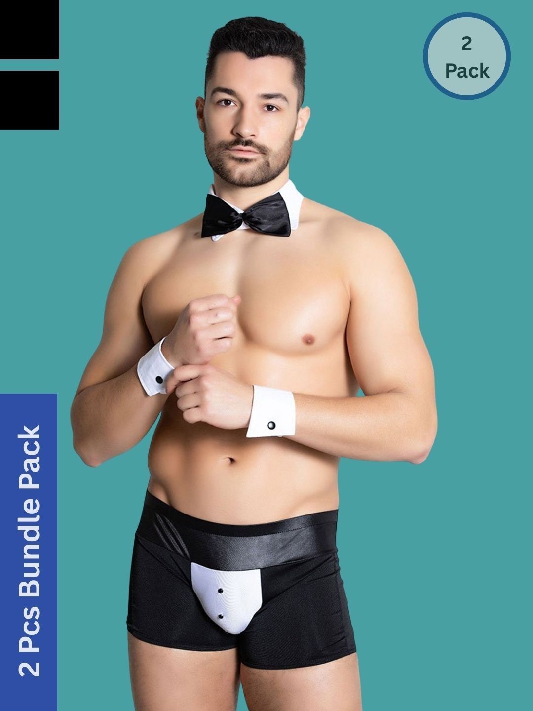 Ribald The Neech Pack of 2 Solid Polyester Low-rise Inner Elastic Thongs Briefs