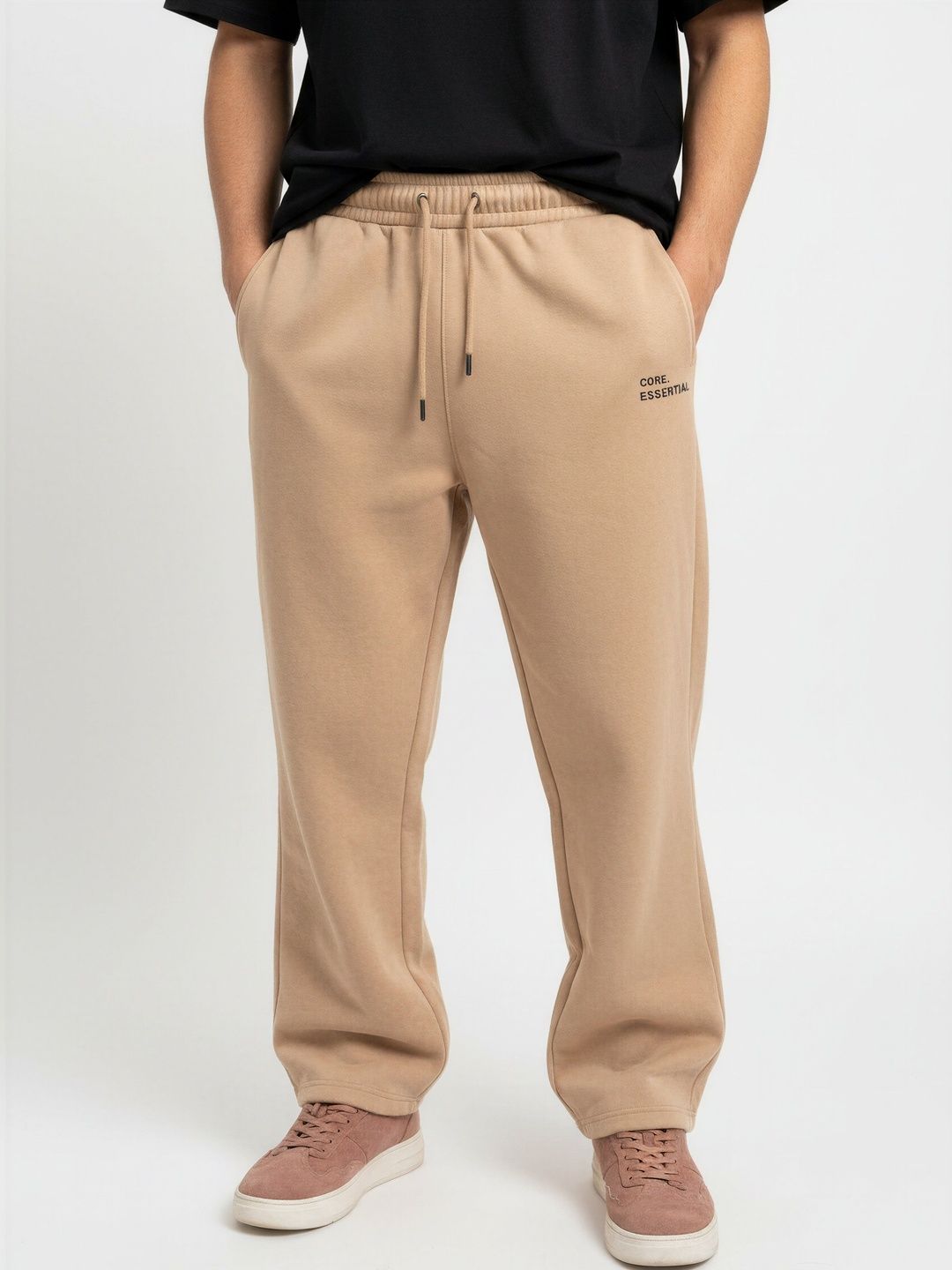 Buy Men Relaxed-Fit Open Hem Track Pants - Track Pants for Men