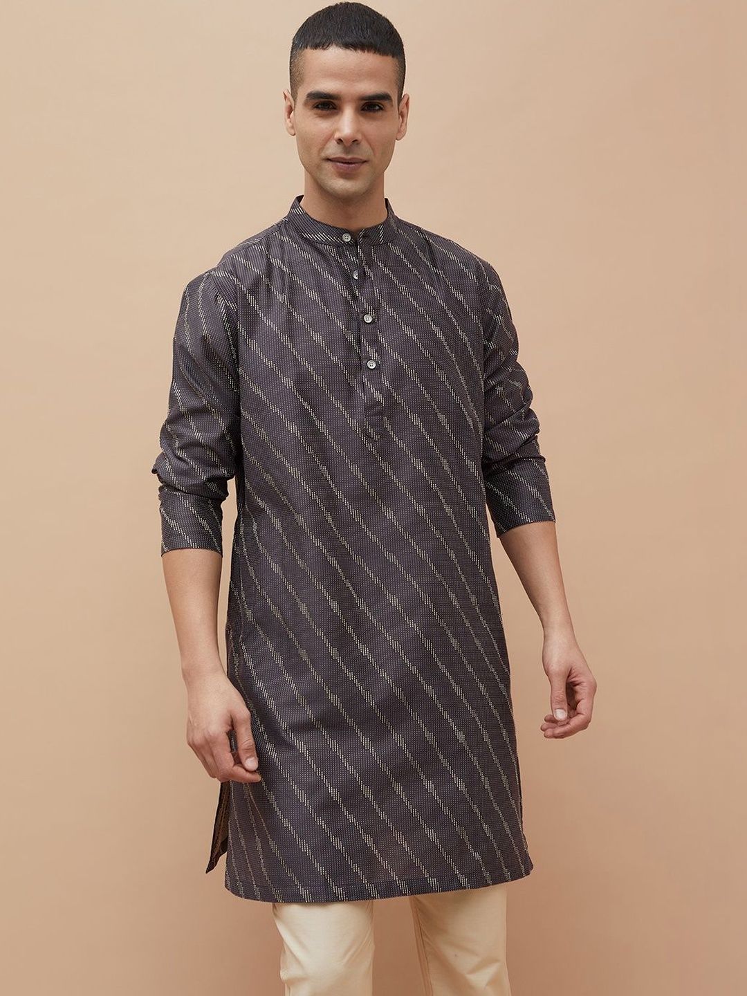 Melange by Lifestyle Men Thread Work Kurta