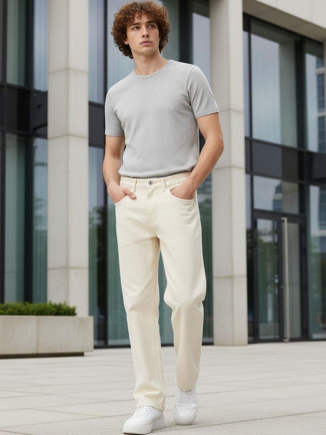 glitchez Men Relaxed Fit High-Rise Jeans