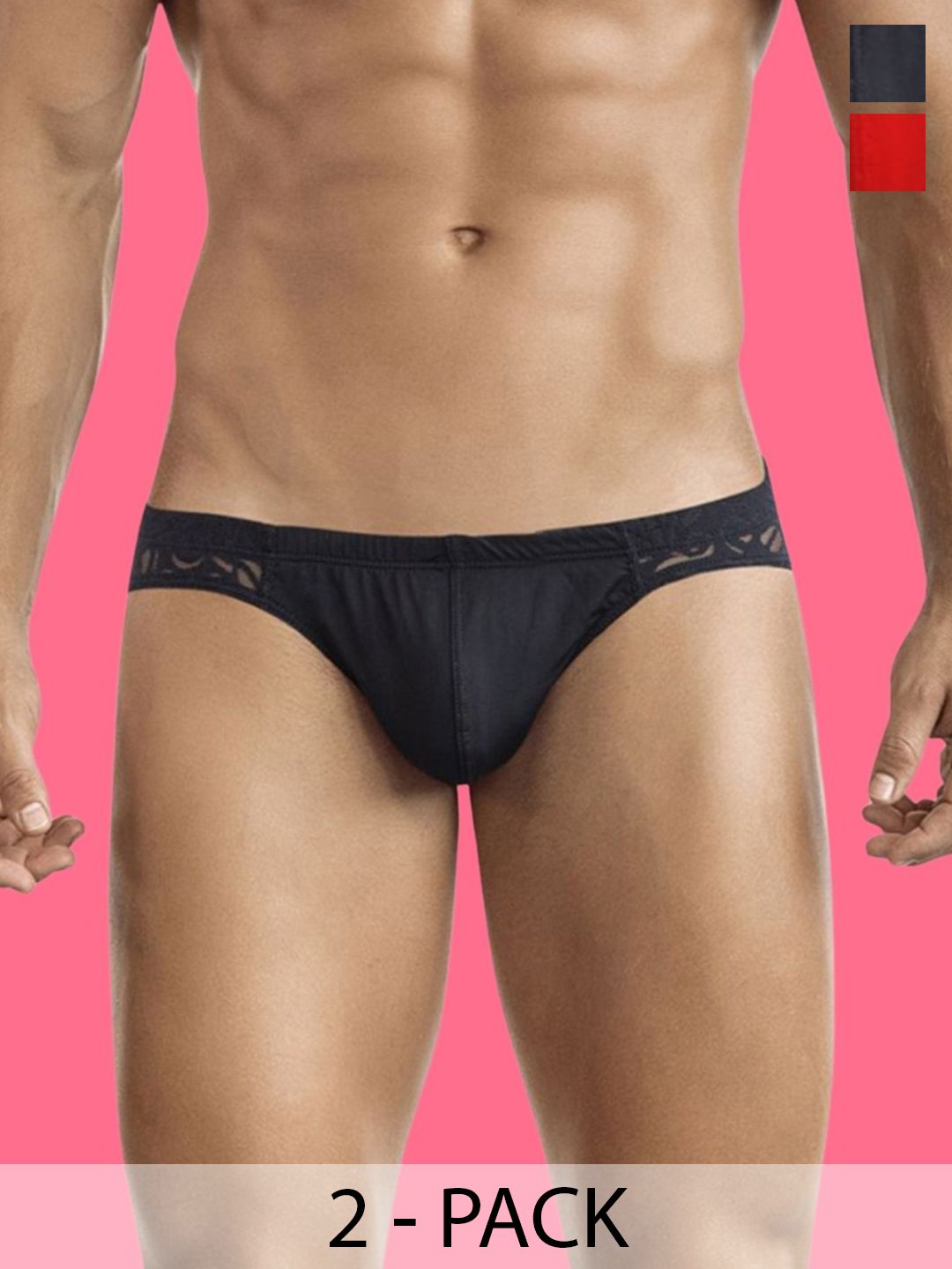 LoveAasan 2 Pcs Semi Sheer Bikini Brief