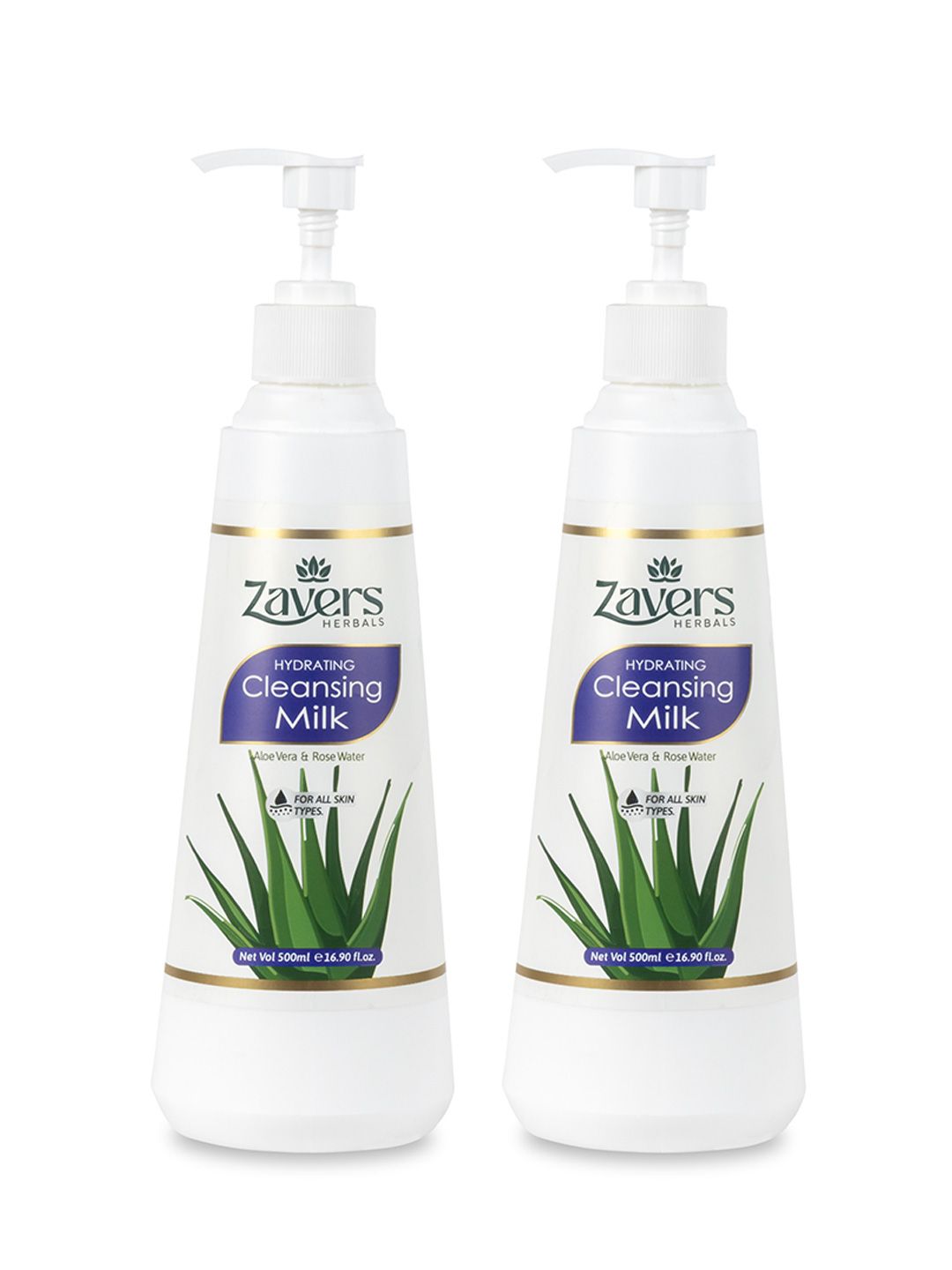 Buy Zavers Set Of 2 Cleansing Milk Moisturising Lotion - 500 ml