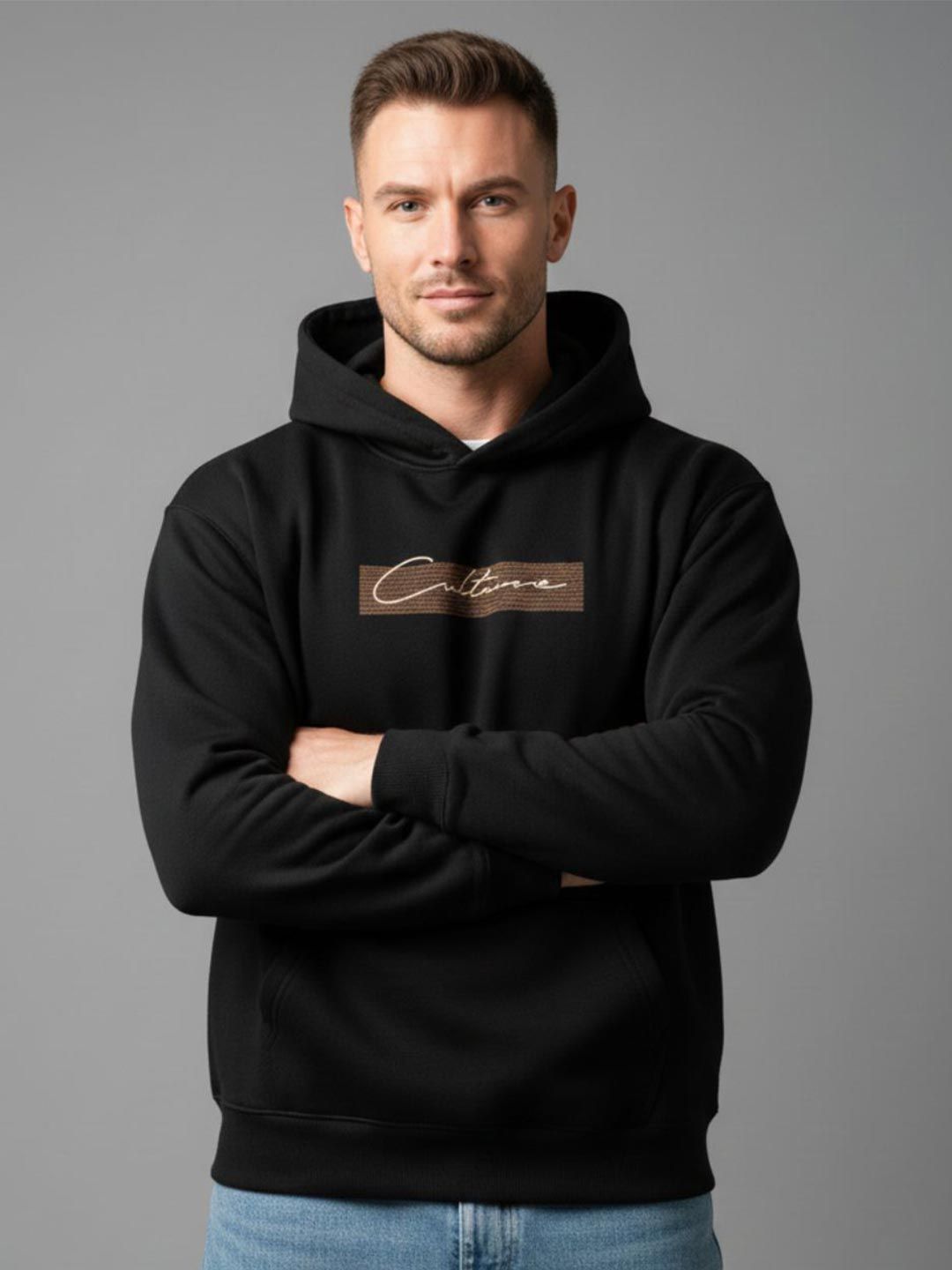 The Roadster Lifestyle Co. Printed Hooded Pullover Sweatshirt