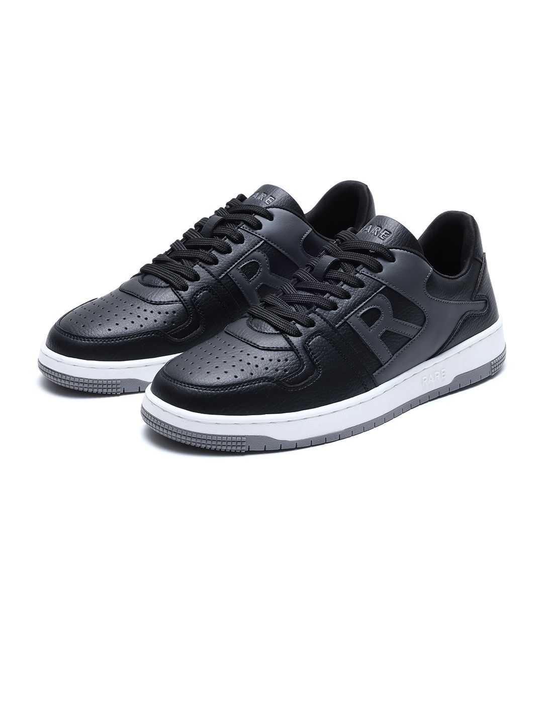 RARE RABBIT Men Perforations Leather Sneakers
