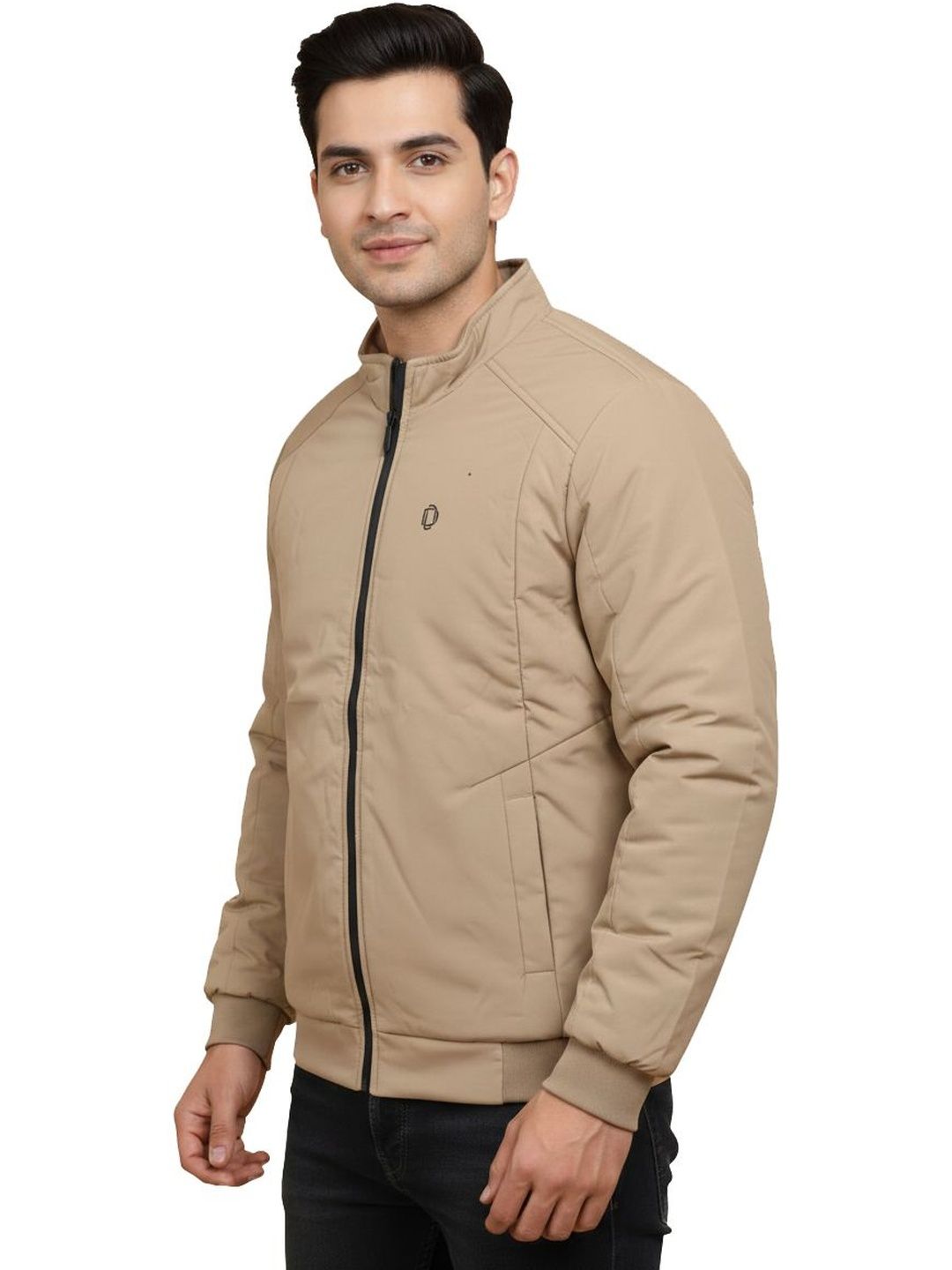 Dollar Men Reflective Strip Outdoor Puffer Jacket