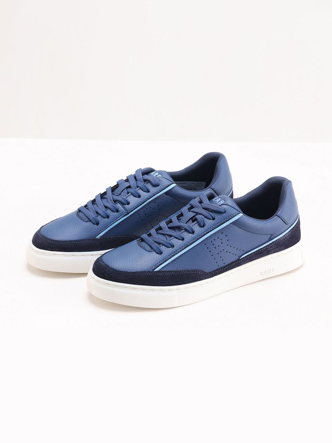 RARE RABBIT Men Textured Laser Cuts Sneakers