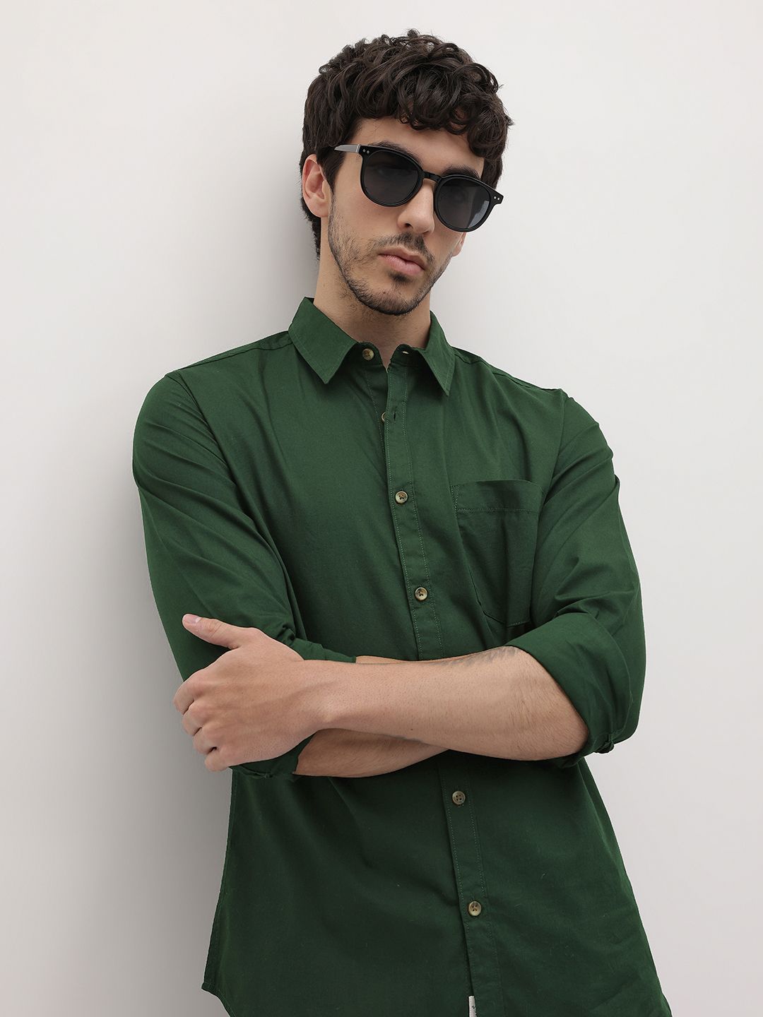The Roadster Life Co. Pure Cotton Regular Fit Casual Shirt