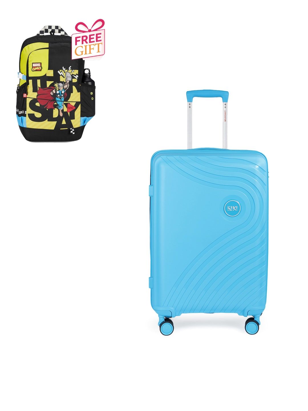 Buy Wildcraft Onyx Marine Textured Hard Medium Trolley Suitcase